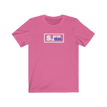 Load image into Gallery viewer, SJ For Real White/Dark Blue Logo Unisex T-Shirt