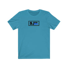Load image into Gallery viewer, SJ For Real Black/Dark Blue Logo T-Shirt