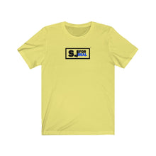 Load image into Gallery viewer, SJ For Real Black/Dark Blue Logo T-Shirt