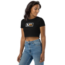 Load image into Gallery viewer, SJ For Real White/Orange Logo Crop Top