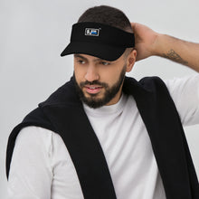Load image into Gallery viewer, SJ For Real Black/Blue Logo Visor