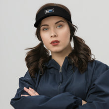 Load image into Gallery viewer, SJ For Real Black/Blue Logo Visor